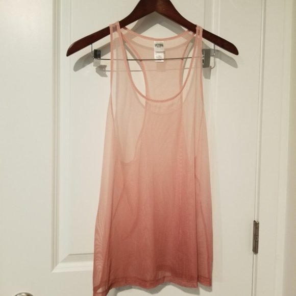 Pink Rose Ombre Mesh Tank Victoria's Secret Sport - Picture 3 of 4